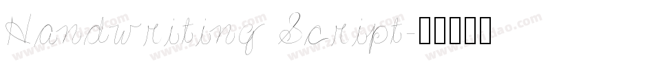 Handwriting Script字体转换